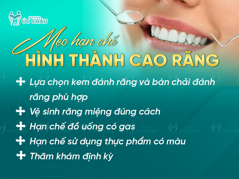 Mẹo hạn chế hình thành cao răng 