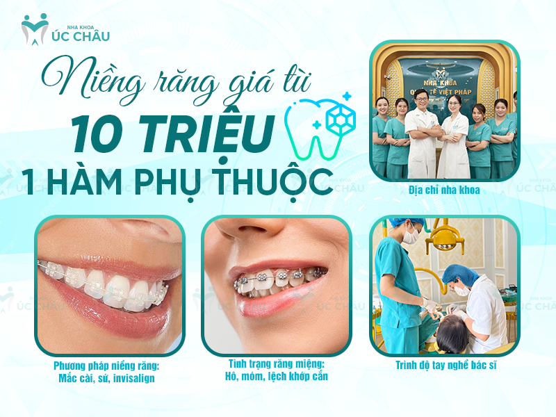 Niềng răng giá từ 10.000.000 VNĐ/ 1 hàm phụ thuộc